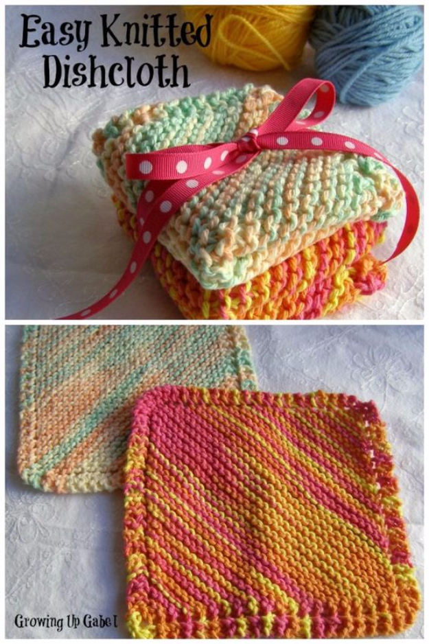 Knitting Gifts 32 easy knitted gifts - easy knit dishcloth - last minute knitted gifts,  best SQZIGXL