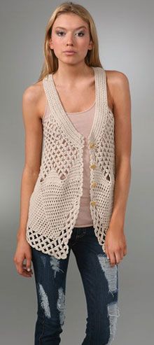 kylara crochet vest free pattern more YATDDLU