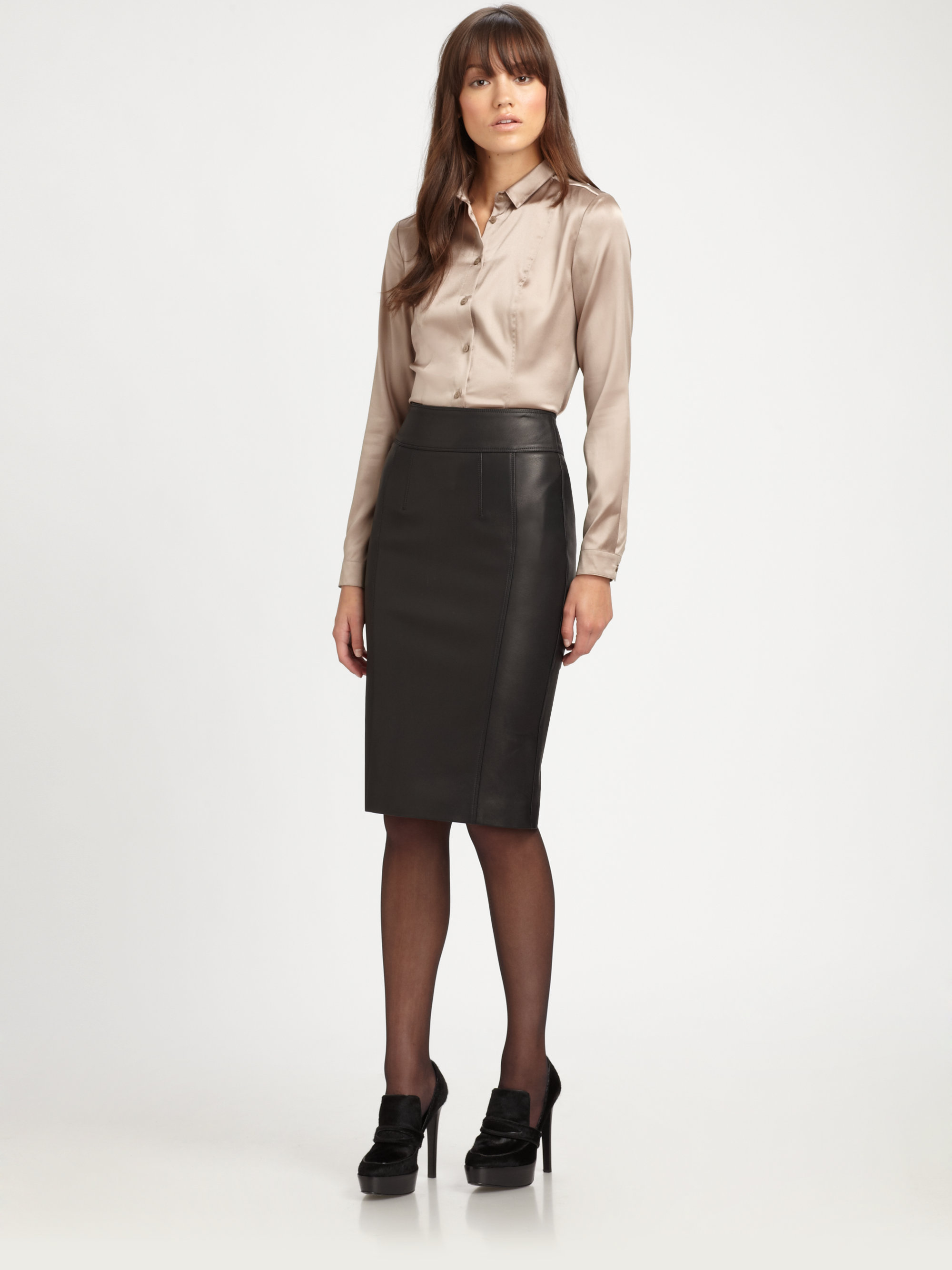 leather pencil skirt gallery RSTELKQ