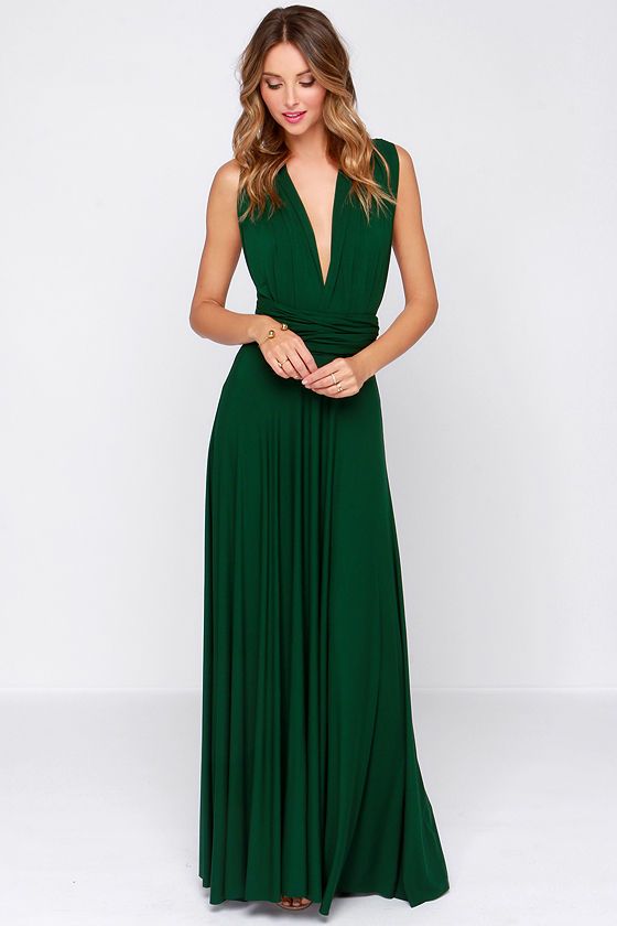 love love love this dress! tricks of the trade forest green maxi dress at SENIRNT