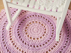 mandala rug - free crochet rug patterns ZNPYYCM