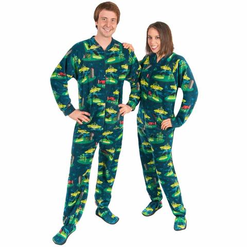 mens footie pajamas alien abduction drop seat - *limited sizes* WFPBSWL