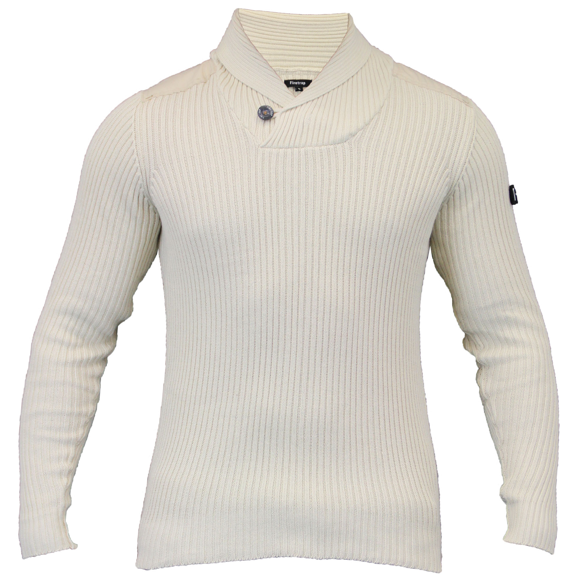 mens jumpers mens-jumpers-firetrap-knitted-top-sweater-pullover-ribbed- PFHAJQA