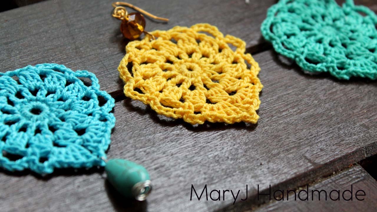 nice and easy crochet earrings | aqua LNDVMPS