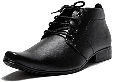office shoes oora menu0027s black faux leather formal shoes -10 DQPUEKF