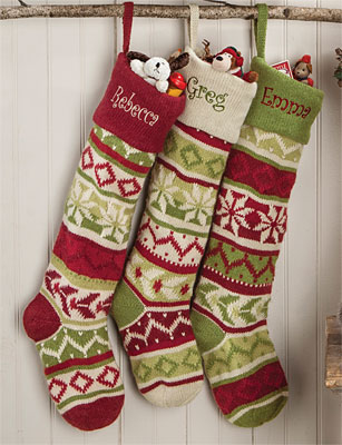 oversized knit christmas stockings LOTWPDU