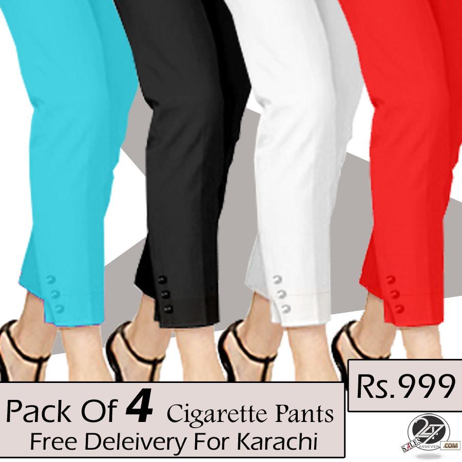 pack of 4 cigarette pants (free delivery for karachi) OFDUQEC