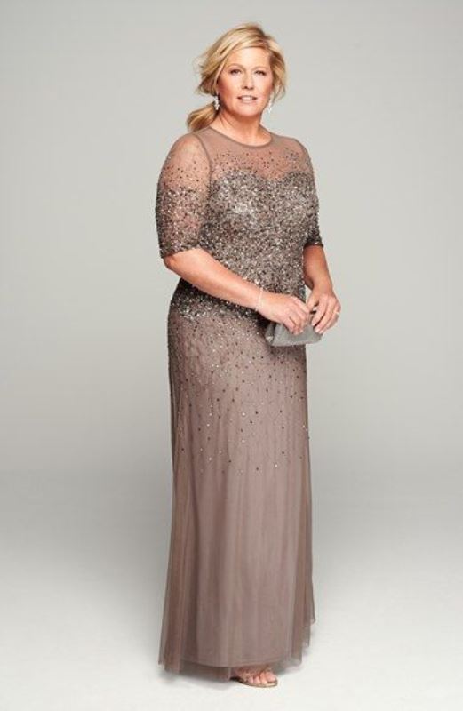 Plus size mother of the bride dress