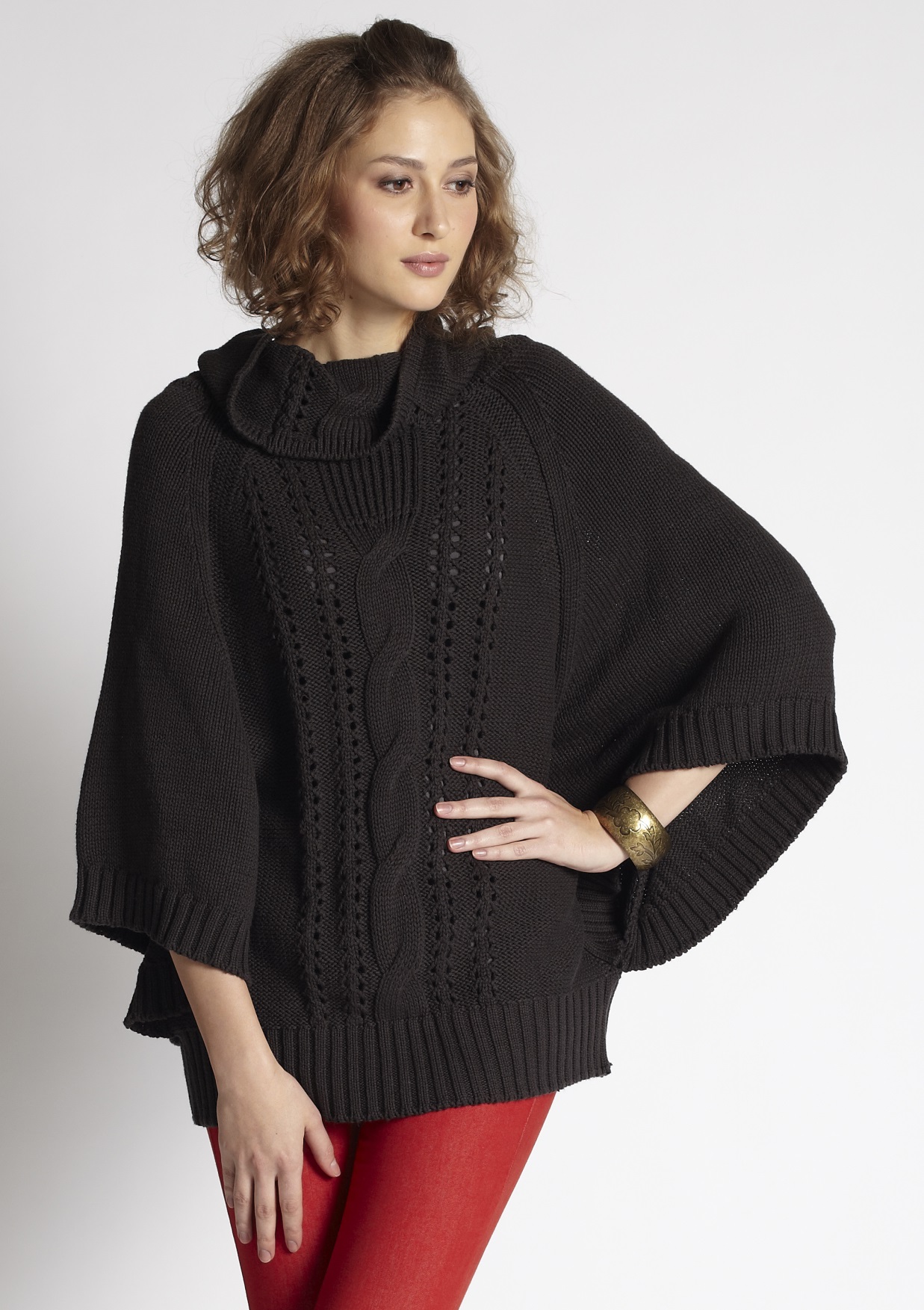 poncho sweater ... mothers-en-vogue-cable-knit-nursing-poncho-sweater- ... CEFQBJH