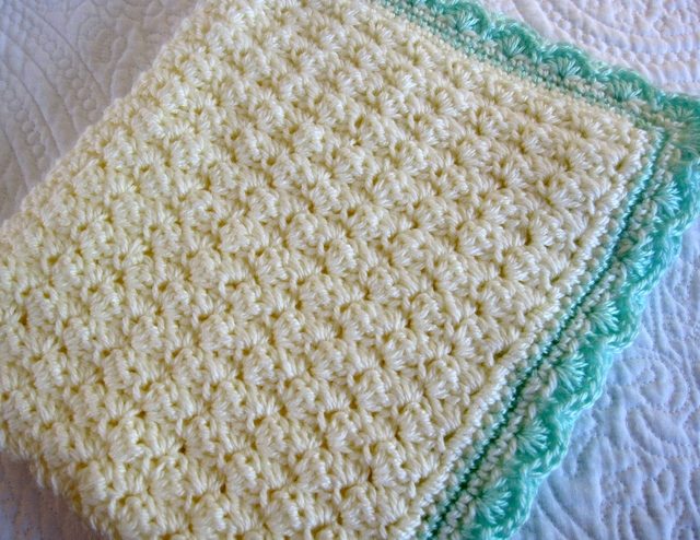 shell stitch crochet baby blanket free pattern WMILQBO