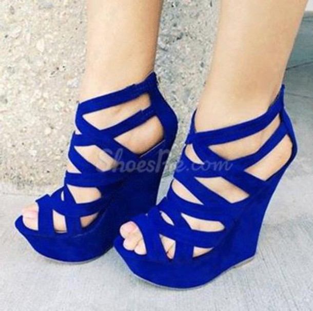 shoes wedges heels blue wedges strappy heels strappy wedge high heels blue  shoes DLOTCZX