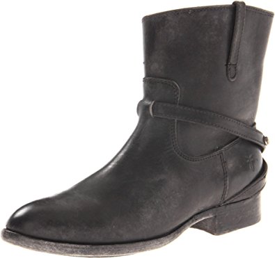 short boots frye womenu0027s lindsay plate short boot, black stone antiqued, ... UNBBGKW