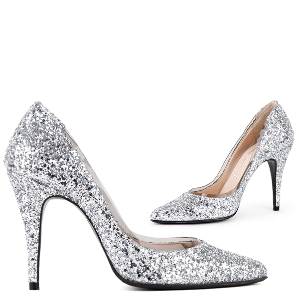 silver glitter heels aquarius - silver glitter FSJTSHR