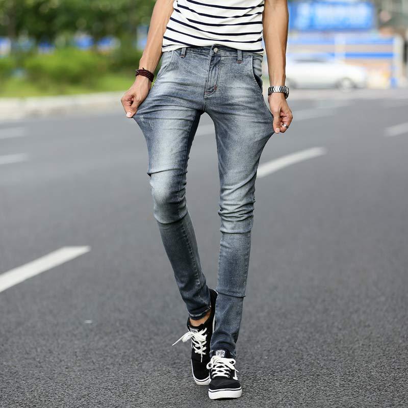 skinny jeans for men brand mens hip hop korean skinny jeans men fashion slim fit elastic ripped jeans HRAVHIV