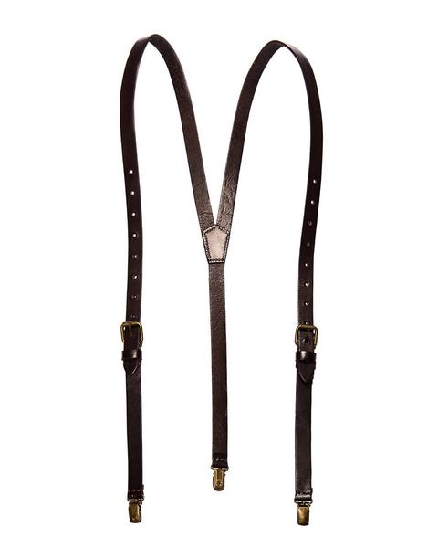 smoke - black leather suspenders (clip-on) YLEMQQY