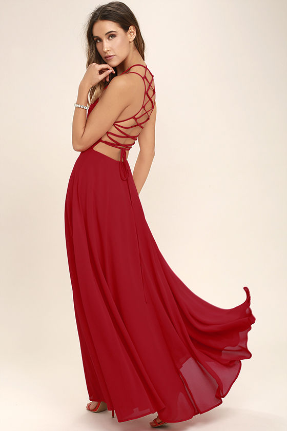 strappy to be here red maxi dress 1 WWVMYZT