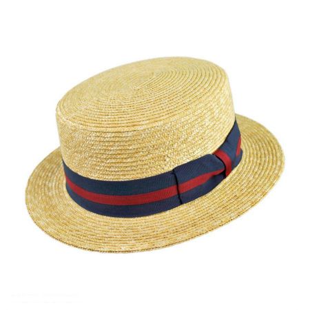 straw hat straw boater hat at village hat shop PVGSTLF