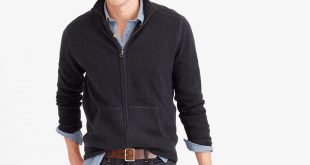 sweaters for men cotton-cashmere zip sweater-jacket TEKYSFC