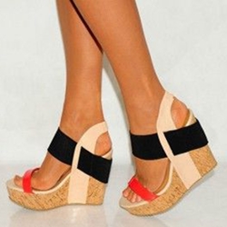 wedges heels shoespie color block wooden heel wedge sandals KKYDNYG