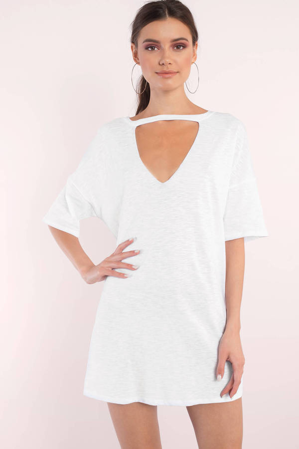 white dresses for women white dresses, white, bailey choker tee dress, ... WFRUCMT
