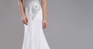 white prom dresses romance couture elegant fitted dress rm5049 CGEJLVF