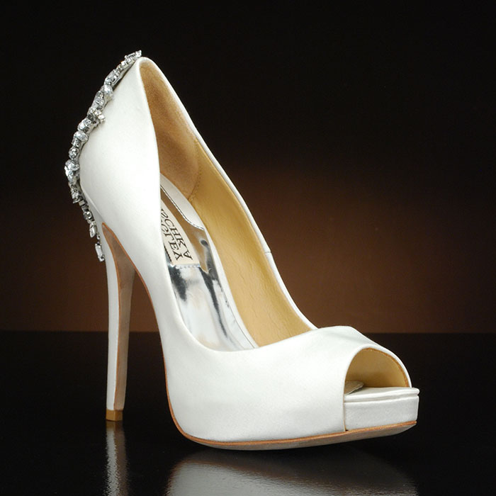 white wedding shoes kiara by badgley mischka ... MDWUFLM