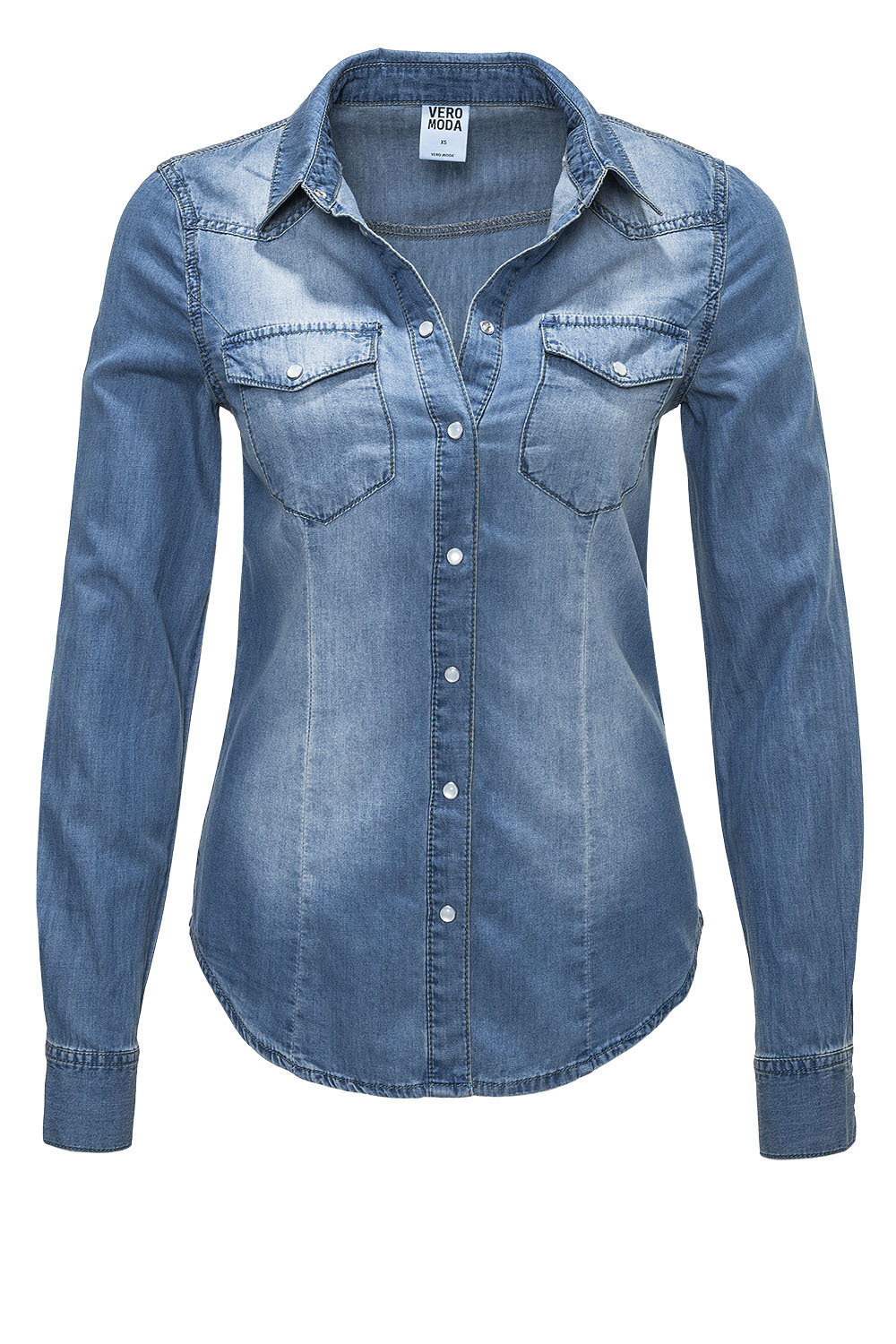 womens denim shirt vero moda womenu0027s denim blouse ls denim shirt med. blue, 29,95 u20ac HLLABTV