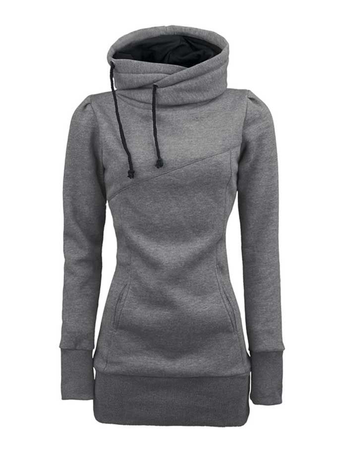 womens hoodies womenu0027s loose leisure slim long hoodie 4 colors CKXCPWR