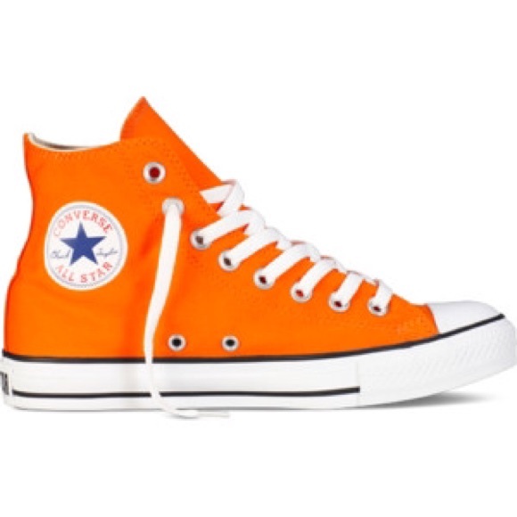 authentic orange converse sneakers | high tops KEQXWUA
