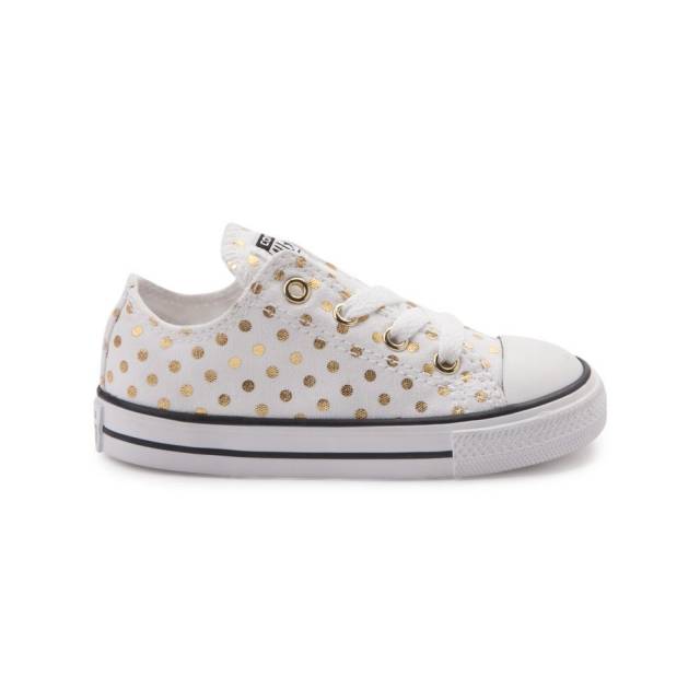 new toddler converse chuck taylor all star lo dots sneaker white gold baby YUBRFAE