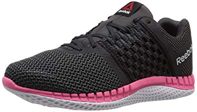 running shoes for women reebok womenu0027s zprint running shoe, black/gravel/solar pink/black  reflective/ FDCWNIY