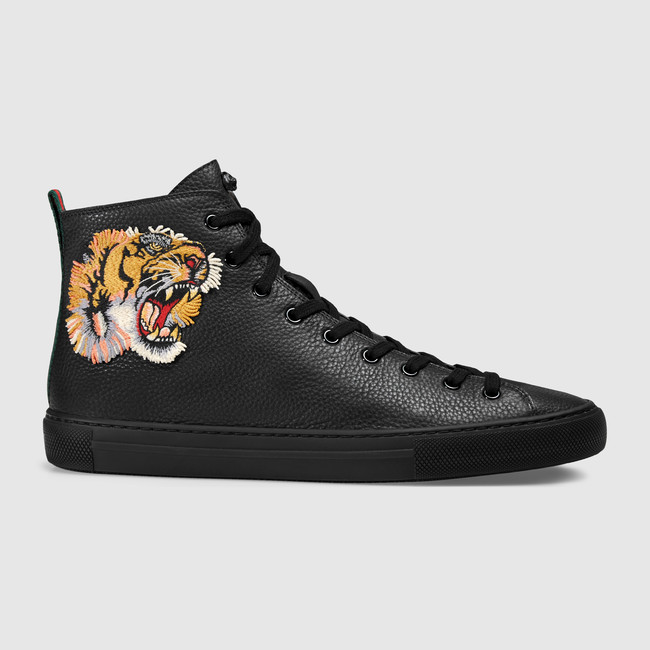 sneakers shoes for men leather high-top with tiger EIMZUNJ