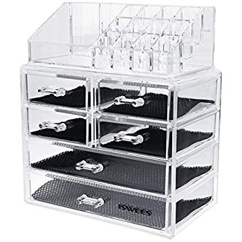 Amazon.com: ISWEES Large Capacity Makeup Organizer,5MM Clear Acrylic
