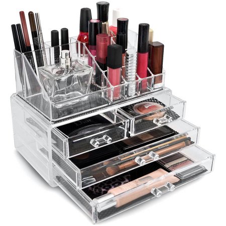 Sorbus Acrylic Cosmetics Makeup Organizer Case Storage Insert Holder