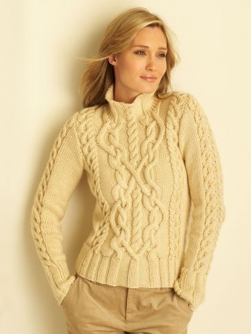 free aran sweater knitting patterns for women | Crochet / Knit