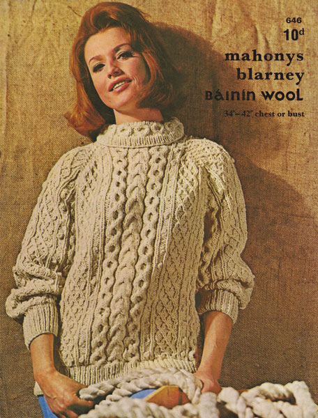 Vintage Ladies Aran knitting patterns available from The Vintage