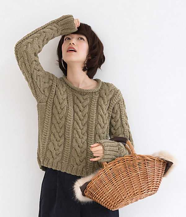 Basic Aran Sweater Free Knitting Pattern ⋆ Knitting Bee