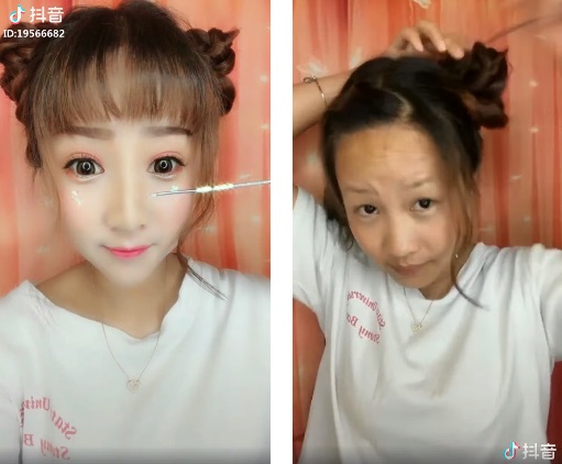 Cosmetic wizardry: Asian women removing makeup to reveal their true