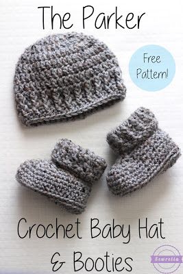 The Parker Crochet Baby Booties | Sewrella | Pinterest | Crochet