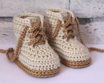 Crochet baby booties | Etsy