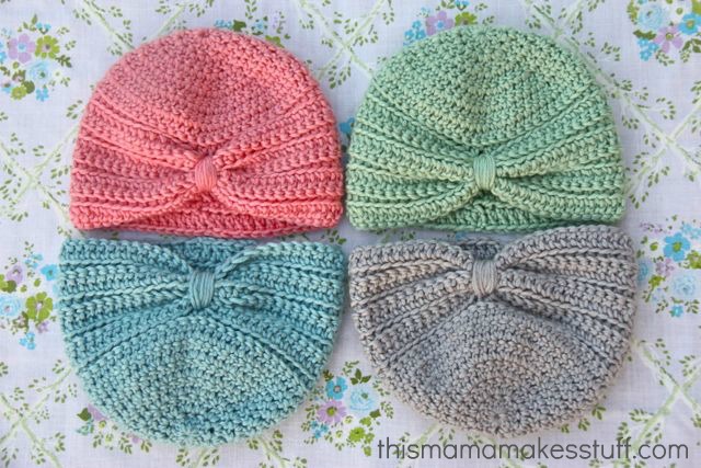 Crochet Baby Turban Pattern & Tutorial | This Mama Makes Stuff