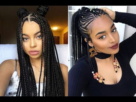 African Braids Hairstyles Ideas For Black Women 2018 - YouTube