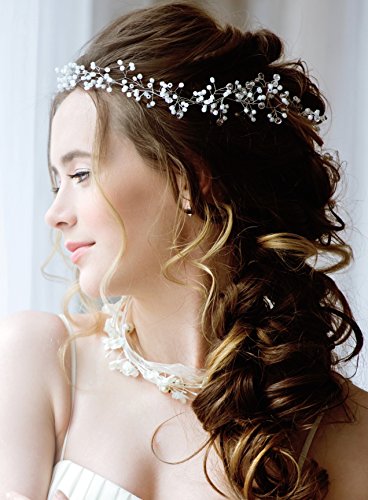 Amazon.com: Bridal Hair accessories for Bride, Bridesmaids-19in
