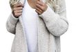 Fashare Womens Open Front Chunky Cable Knit Cardigan Sweaters Coat