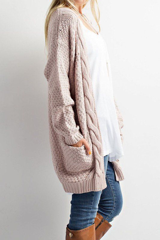 Cozy Cable Knit Cardigan Sweater | My Style | Pinterest | Sweaters
