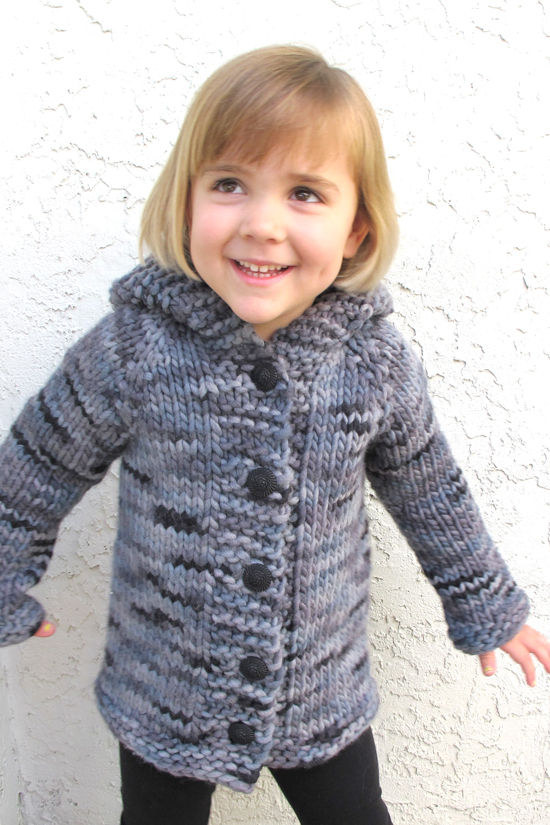 126 u2013 Children's Bulky Top Down Coat | Knitting Pure And Simple