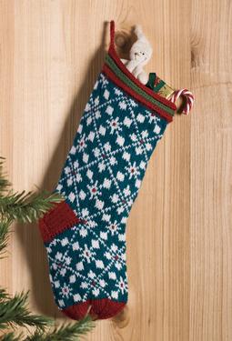 Scandanavian Christmas Stocking - Knitting Patterns and Crochet