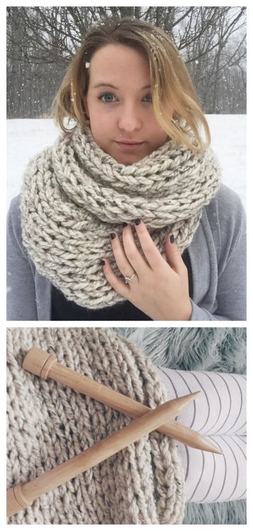DIY Knit Cheap Super Chunky Scarf free Pattern from Margo
