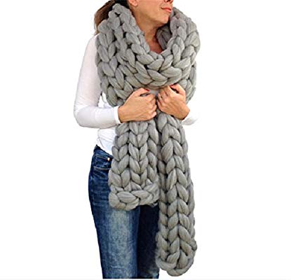 Amazon.com: Chunky Knitted Scarf, Giant Extreme Infinity Chain Scarf