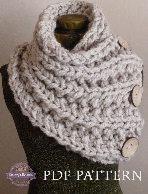 Chunky Knit Scarf Pattern -Knitting Pattern for THE LANCASTER SCARF